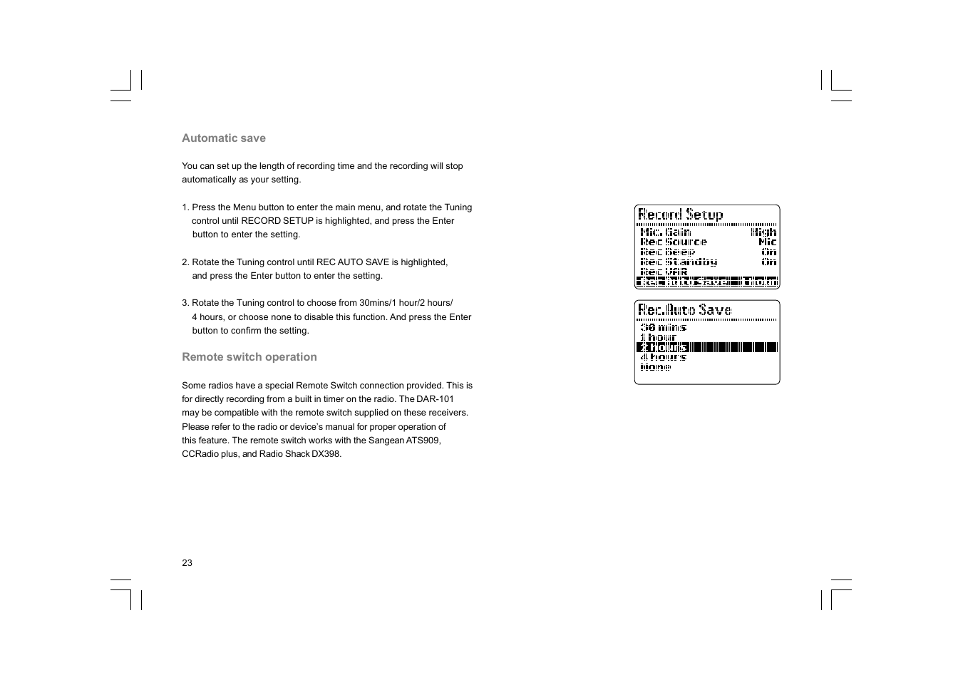 Sangean DAR-101 (V1) User Manual | Page 24 / 33