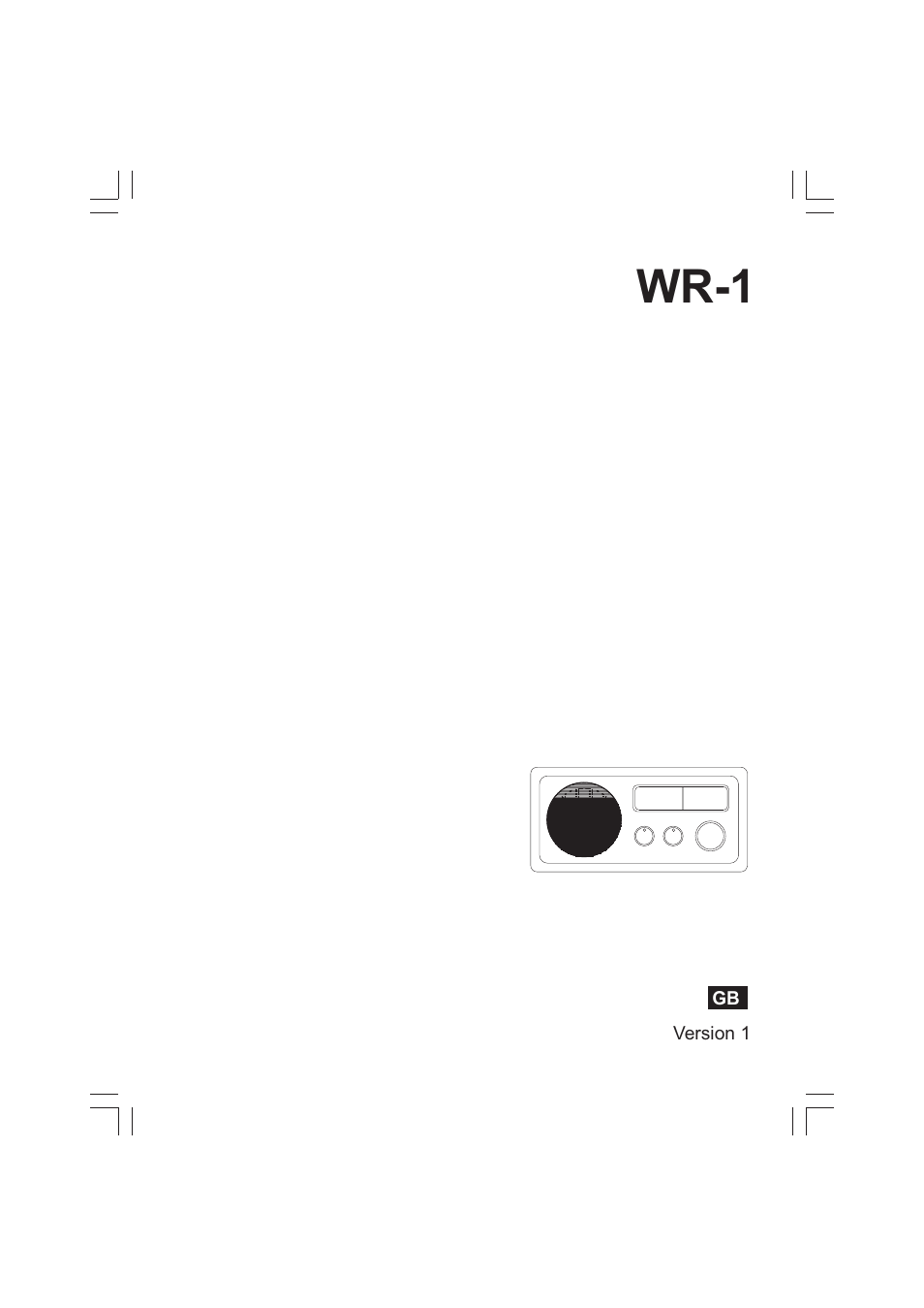 Sangean WR-1 (V1) User Manual | 11 pages