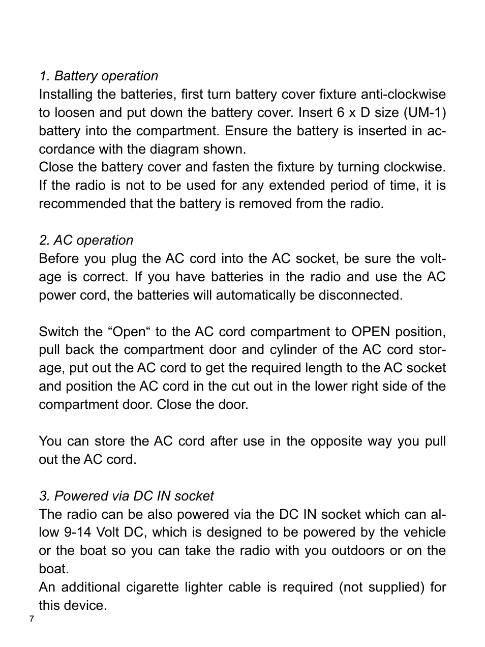 Sangean U3 (V1) User Manual | Page 8 / 19