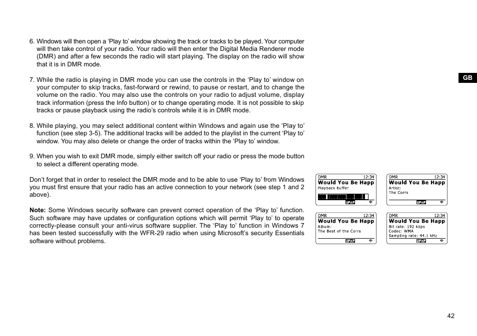 Sangean WFR-29D (R1) User Manual | Page 43 / 84