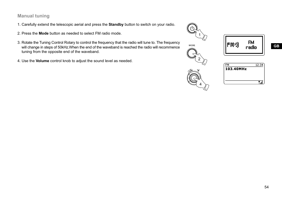 Manual tuning | Sangean WFR-29D (R1) User Manual | Page 55 / 84