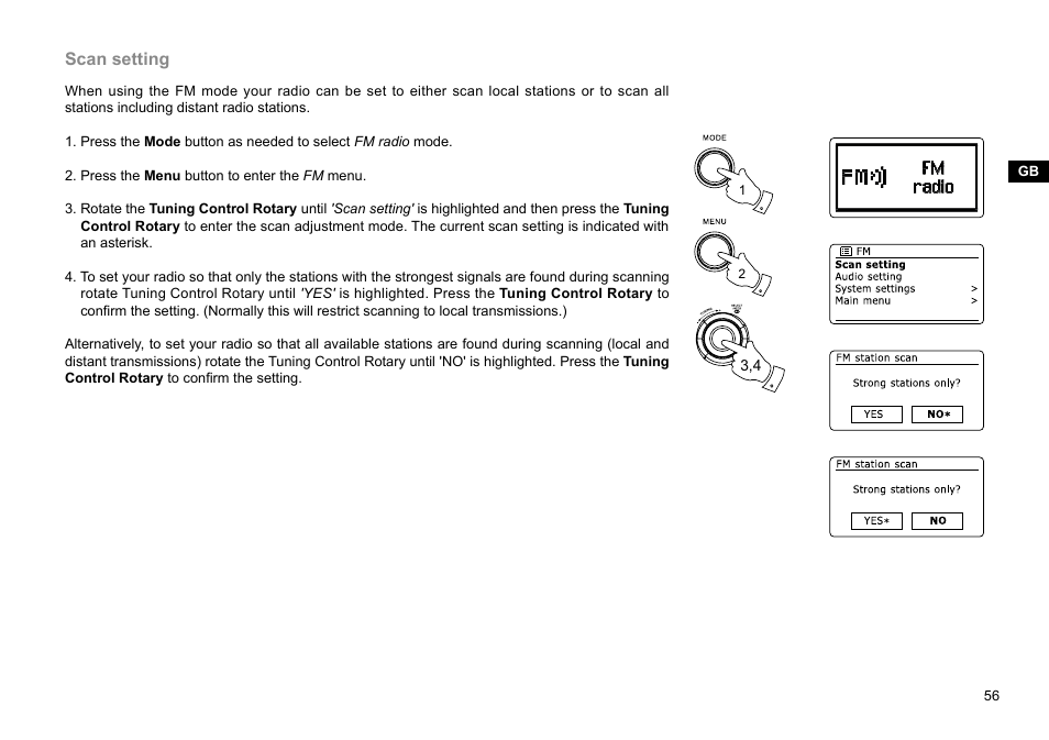 Scan setting | Sangean WFR-29D (R1) User Manual | Page 57 / 84