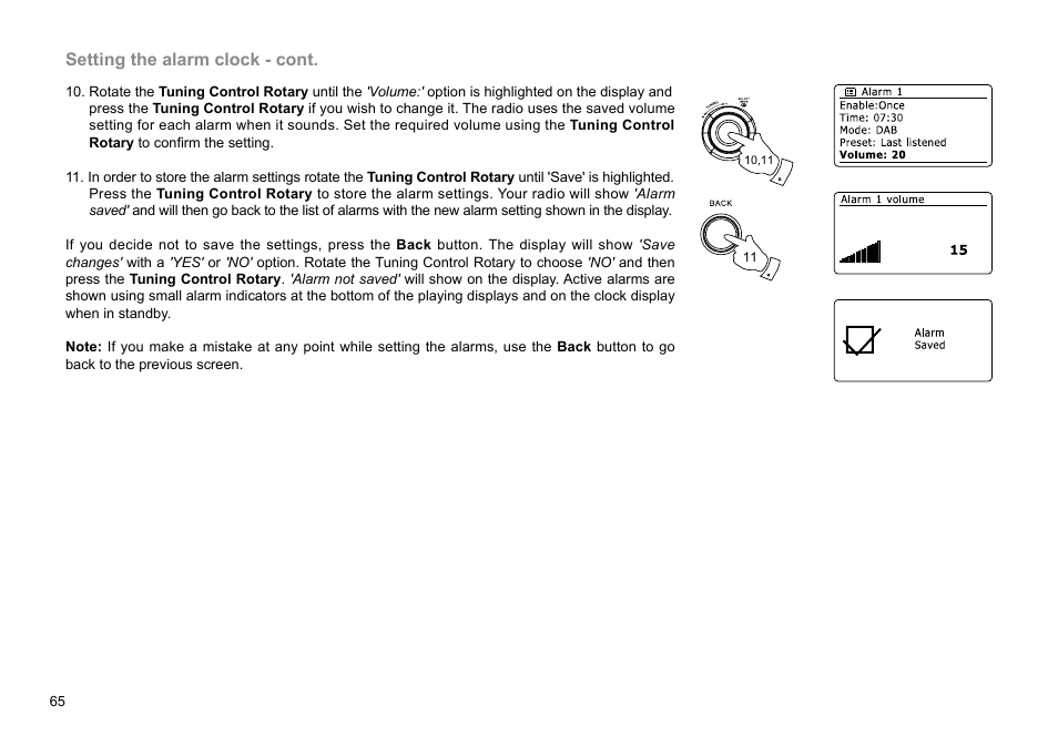 Setting the alarm clock - cont | Sangean WFR-29D (R1) User Manual | Page 66 / 84