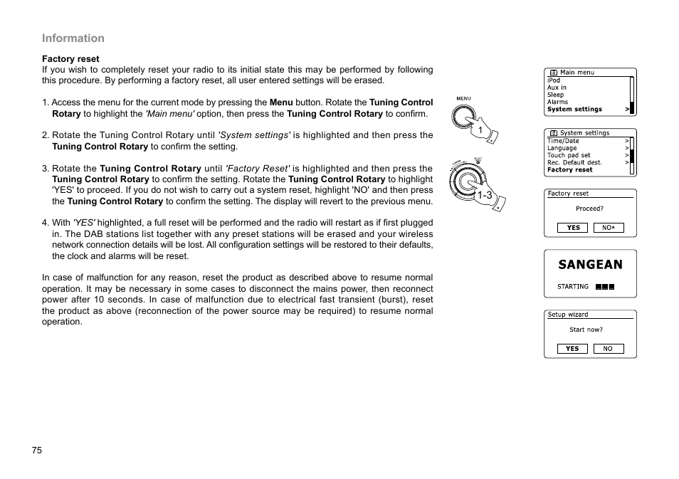 Information | Sangean WFR-29D (R1) User Manual | Page 76 / 84