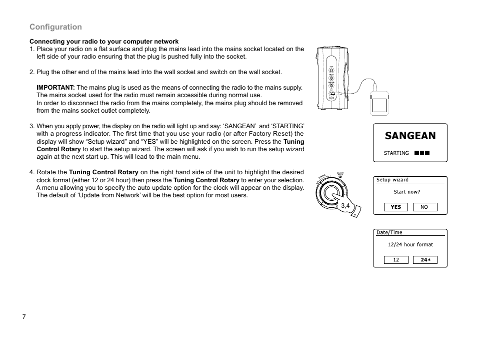 Sangean, Configuration | Sangean WFR-29D (R1) User Manual | Page 8 / 84