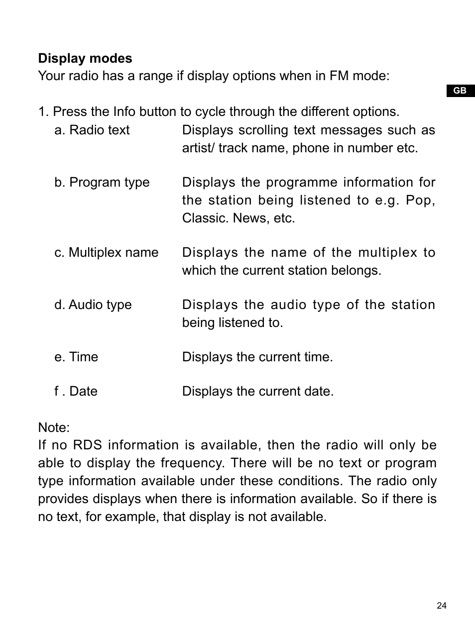Sangean DPR-16 (R1) User Manual | Page 25 / 39