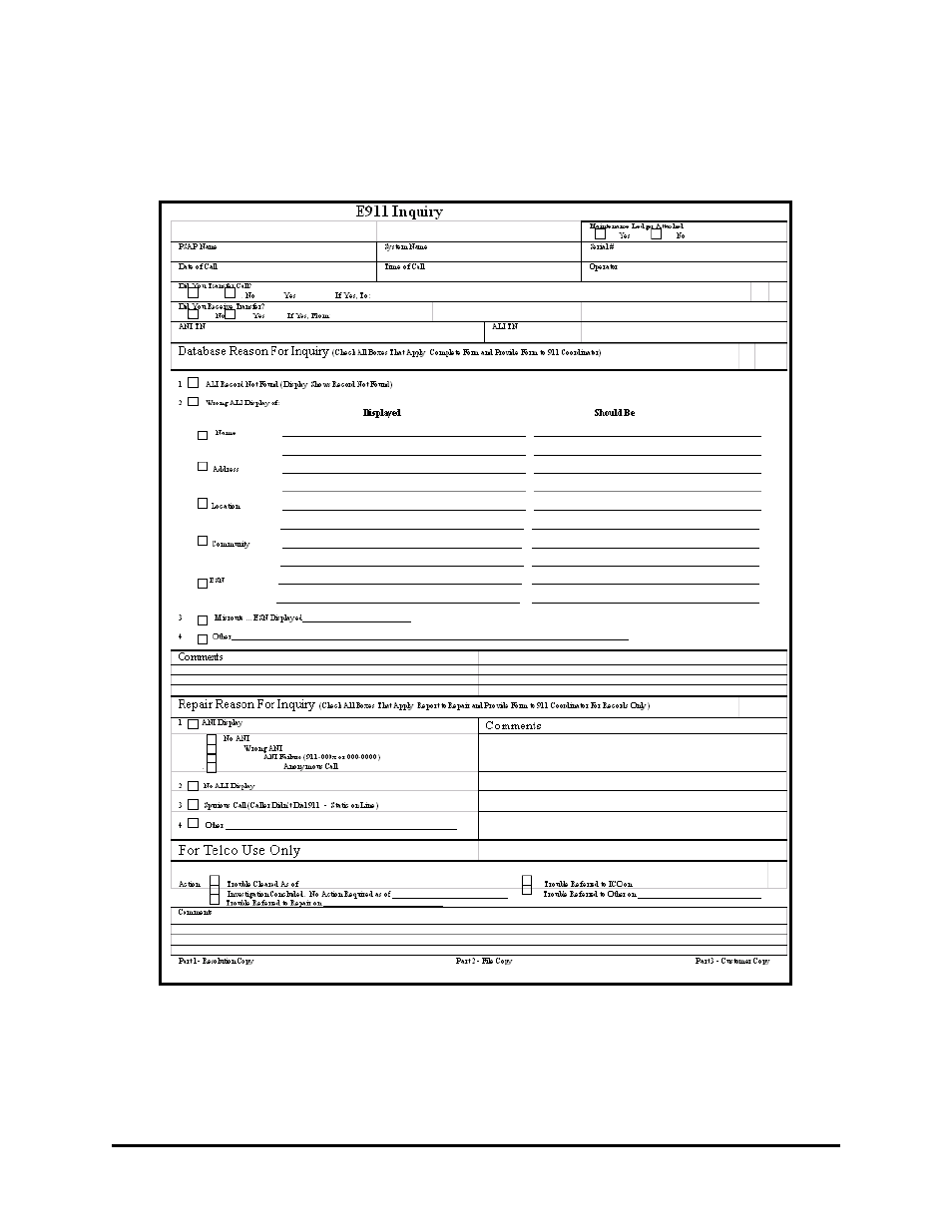 BellSouth E911 User Manual | Page 70 / 107