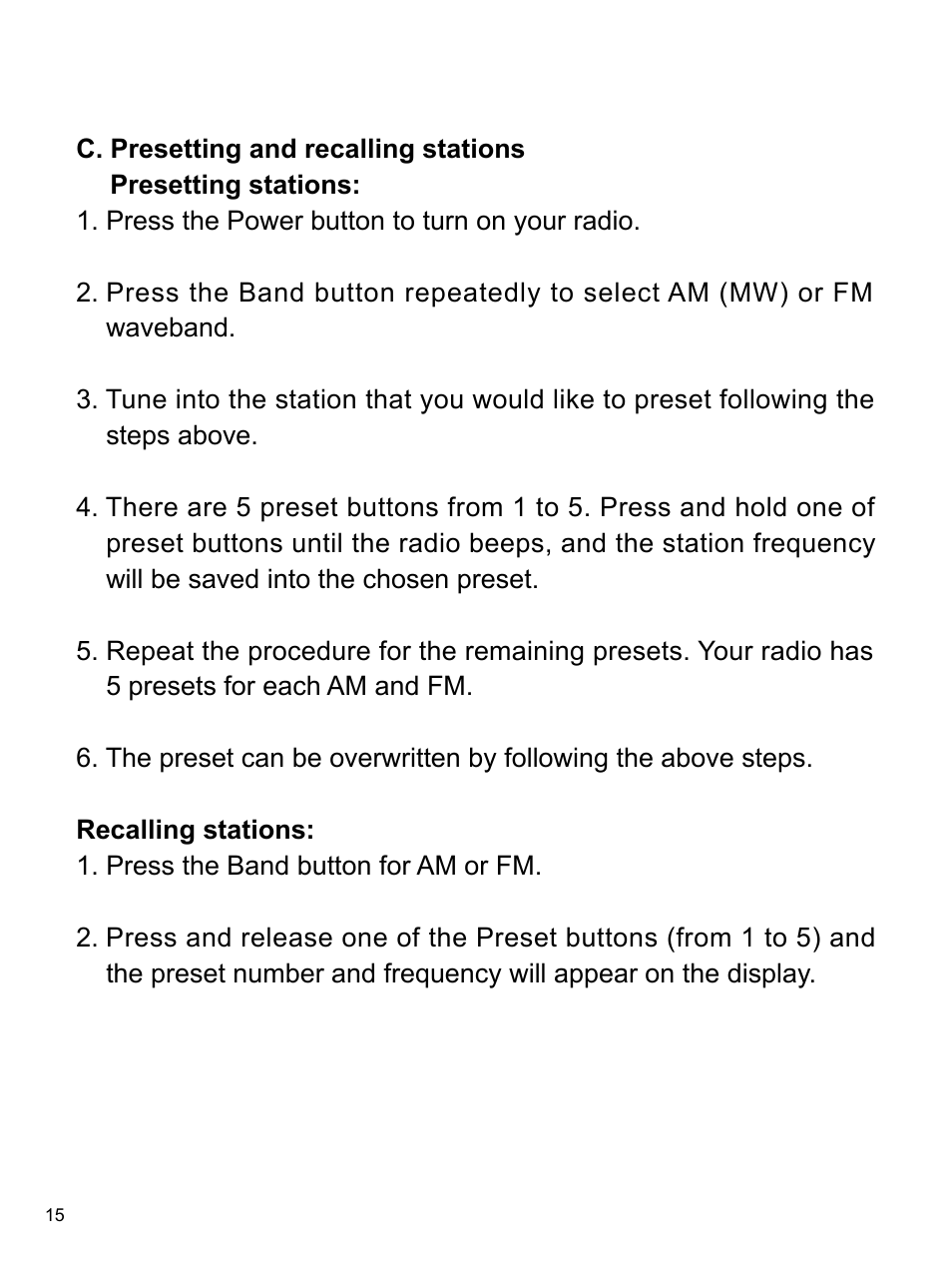 Sangean WR-2 (R1) User Manual | Page 16 / 30