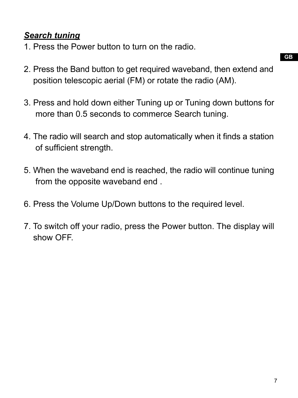 Sangean H201 (R1) User Manual | Page 8 / 16