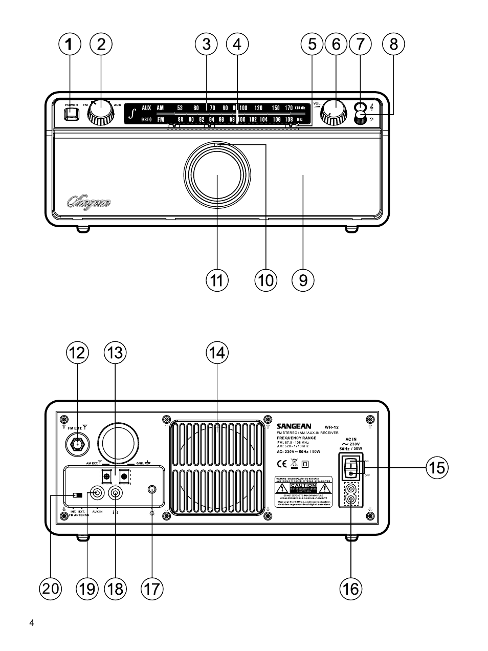 Sangean WR-12 (R2) User Manual | Page 5 / 12