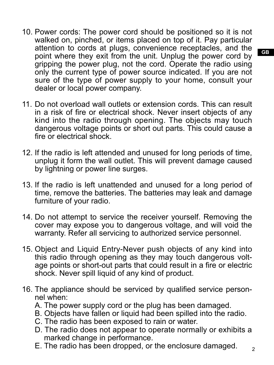 Sangean Package PR-D5 (V1) User Manual | Page 3 / 11