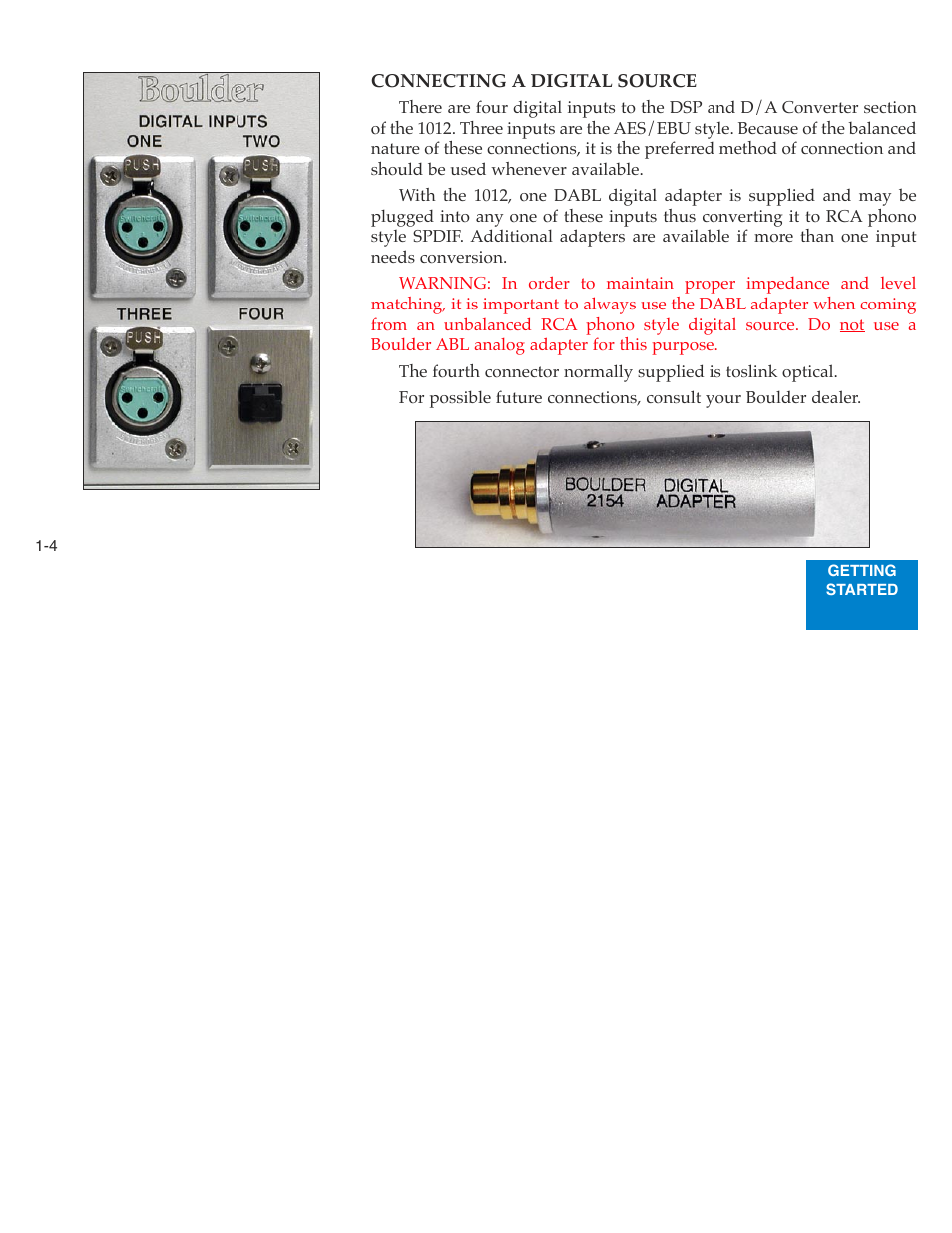 Boulder Amplifiers 1012 DAC Preamplifier User Manual | Page 10 / 46