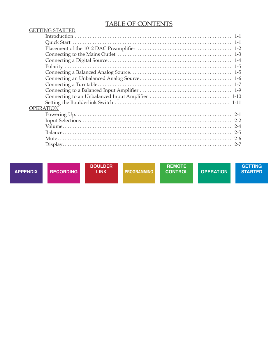 Boulder Amplifiers 1012 DAC Preamplifier User Manual | Page 4 / 46