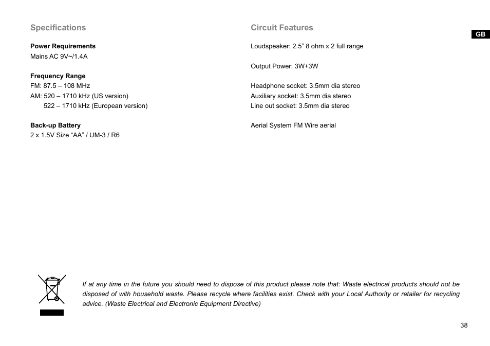 Sangean RCR-10 (R3) User Manual | Page 39 / 39