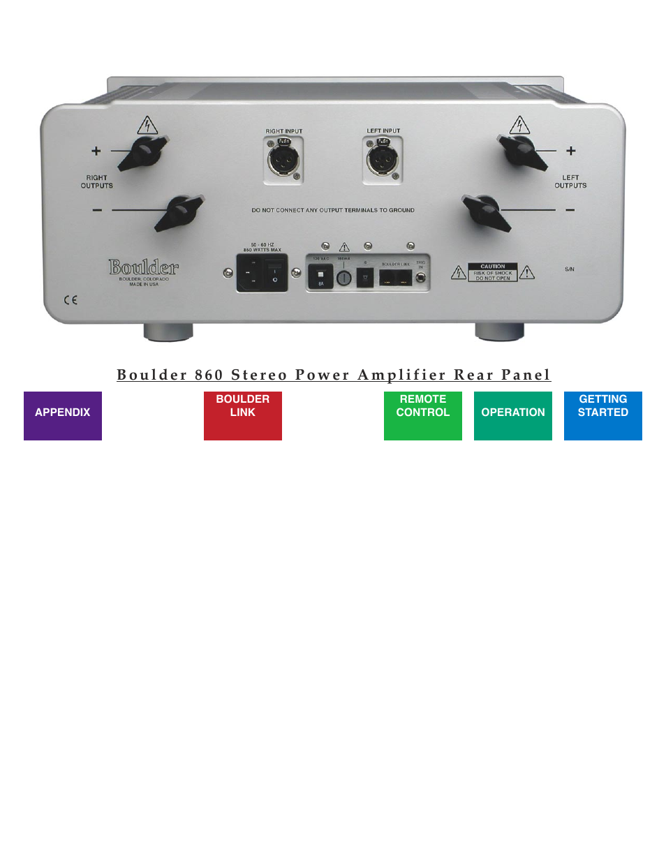 Boulder Amplifiers 860 User Manual | Page 3 / 21