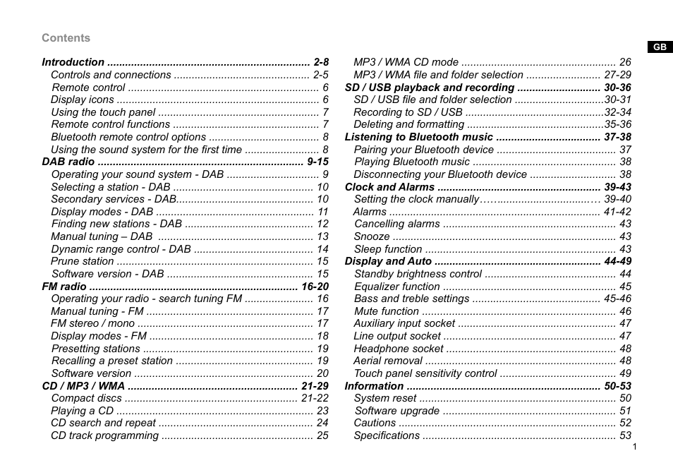 Sangean DDR-47BT (R1) User Manual | Page 2 / 54