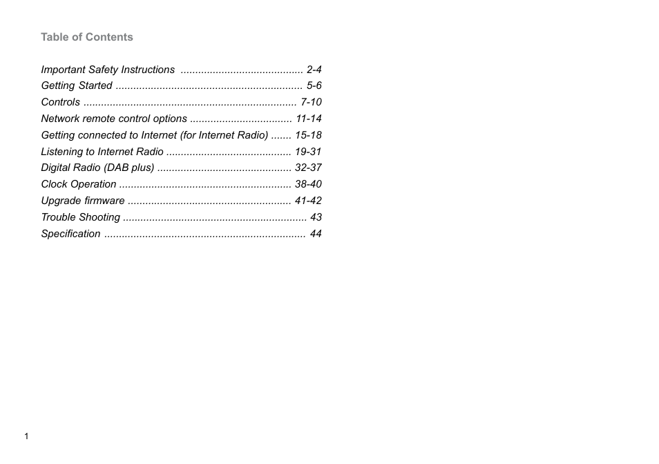 Sangean WFT-1Di (V1) User Manual | Page 2 / 45