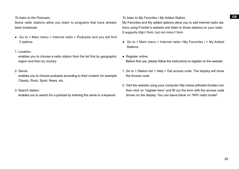Sangean WFT-1Di (V1) User Manual | Page 27 / 45