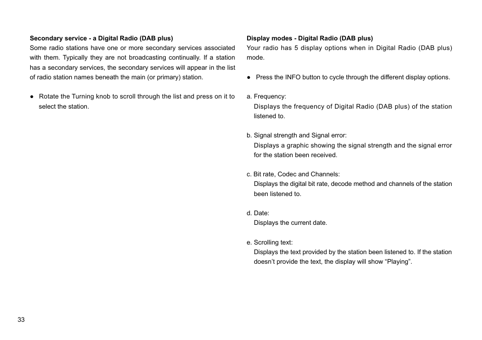 Sangean WFT-1Di (V1) User Manual | Page 34 / 45