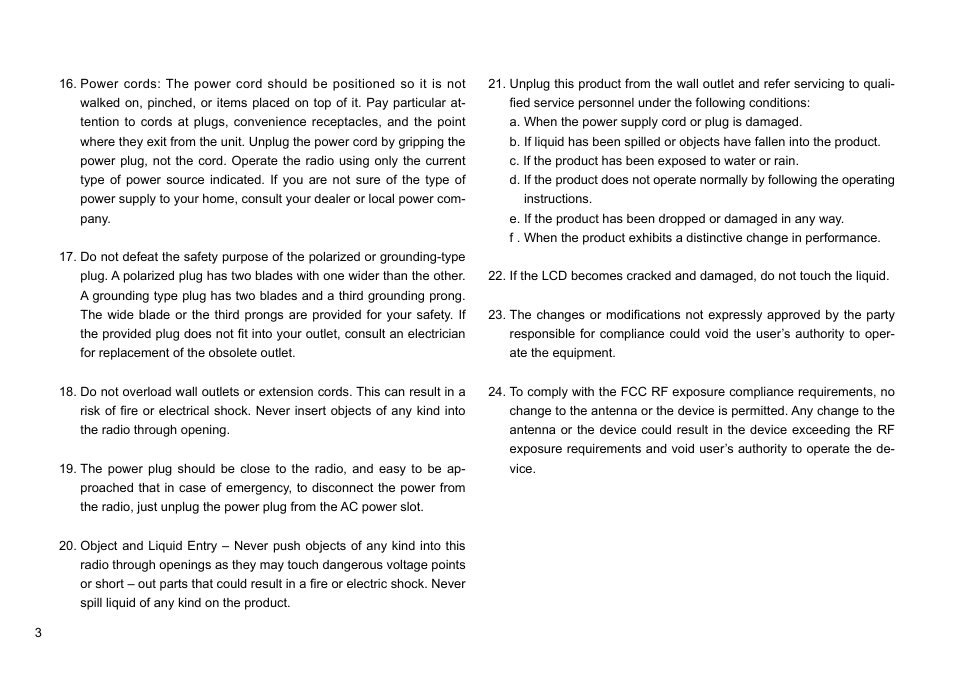 Sangean WFT-1Di (V1) User Manual | Page 4 / 45