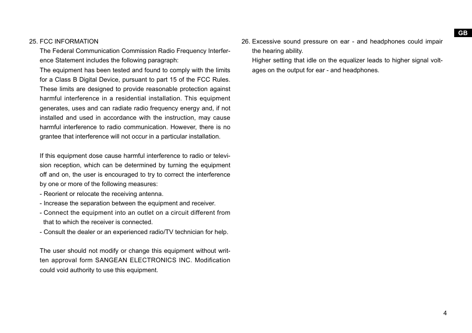 Sangean WFT-1Di (V1) User Manual | Page 5 / 45