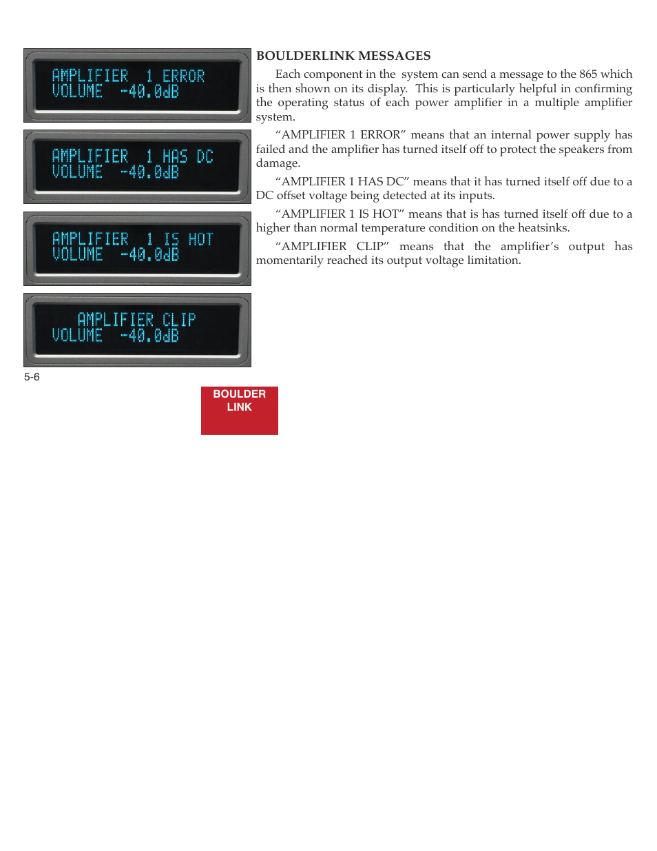 Boulder Amplifiers Integrated Amplifier 865 User Manual | Page 37 / 43