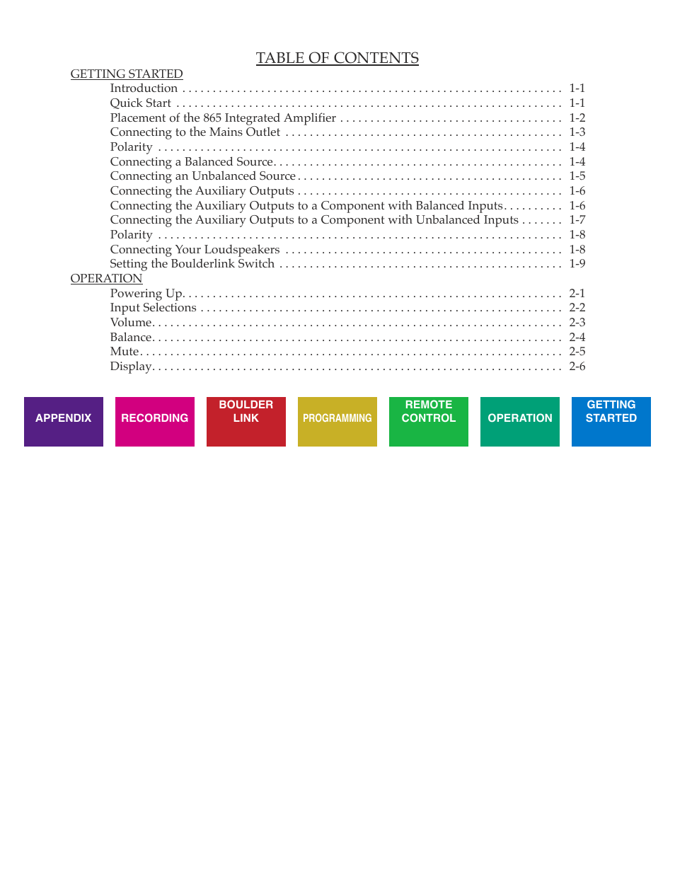 Boulder Amplifiers Integrated Amplifier 865 User Manual | Page 4 / 43