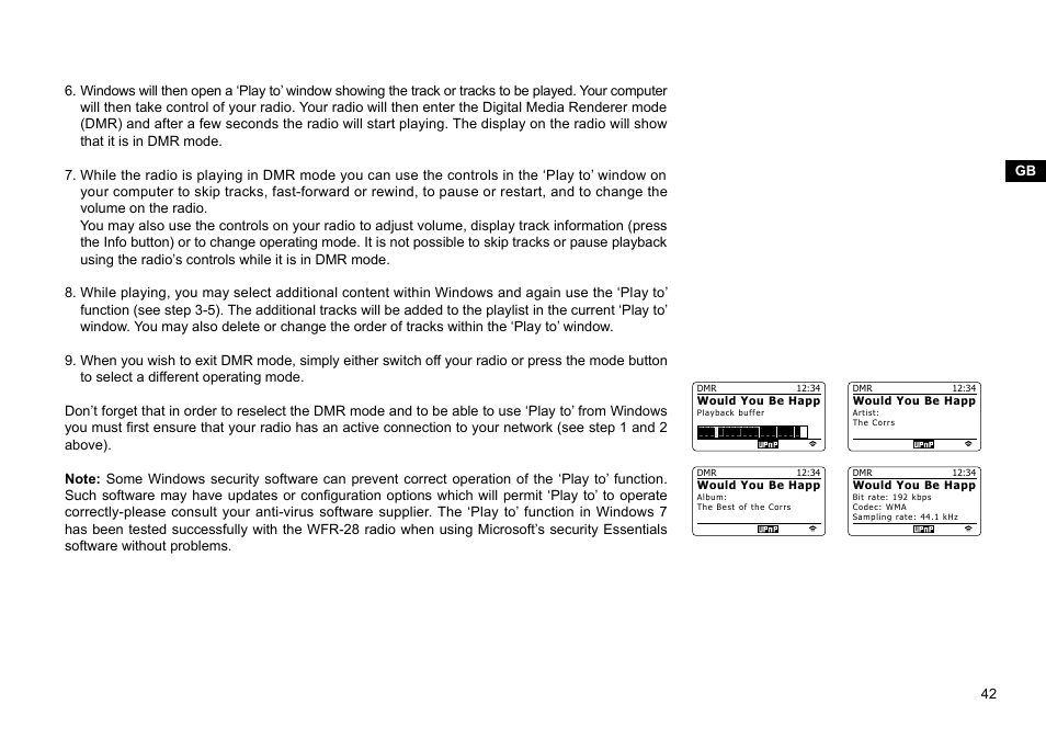 Sangean WFR-28D (R2) User Manual | Page 43 / 83