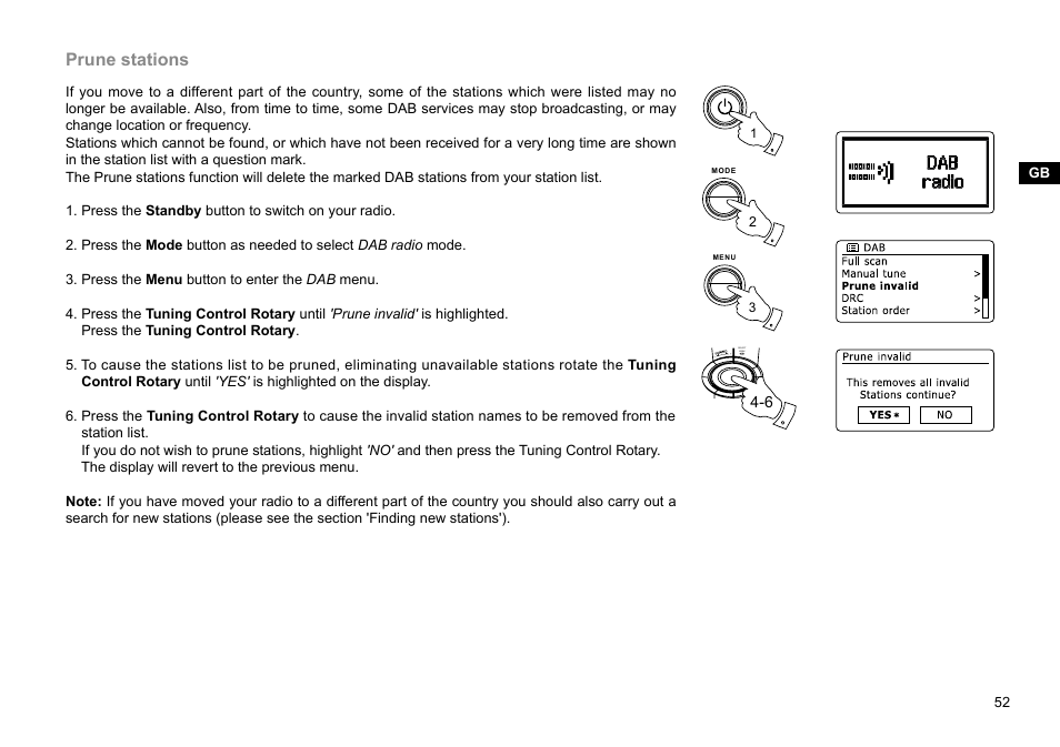 Prune stations | Sangean WFR-28D (R2) User Manual | Page 53 / 83