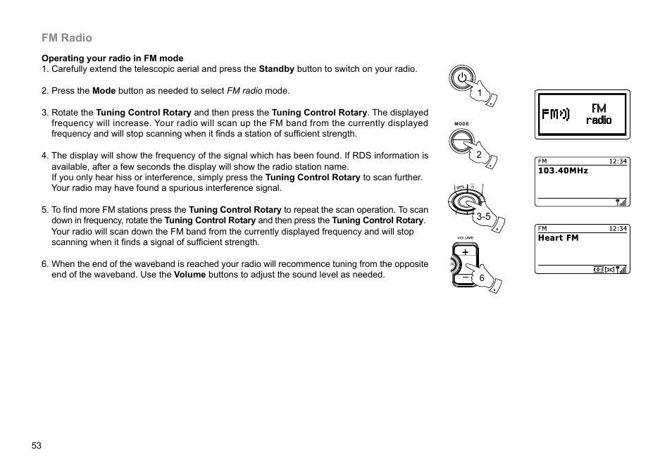 Fm radio | Sangean WFR-28D (R2) User Manual | Page 54 / 83