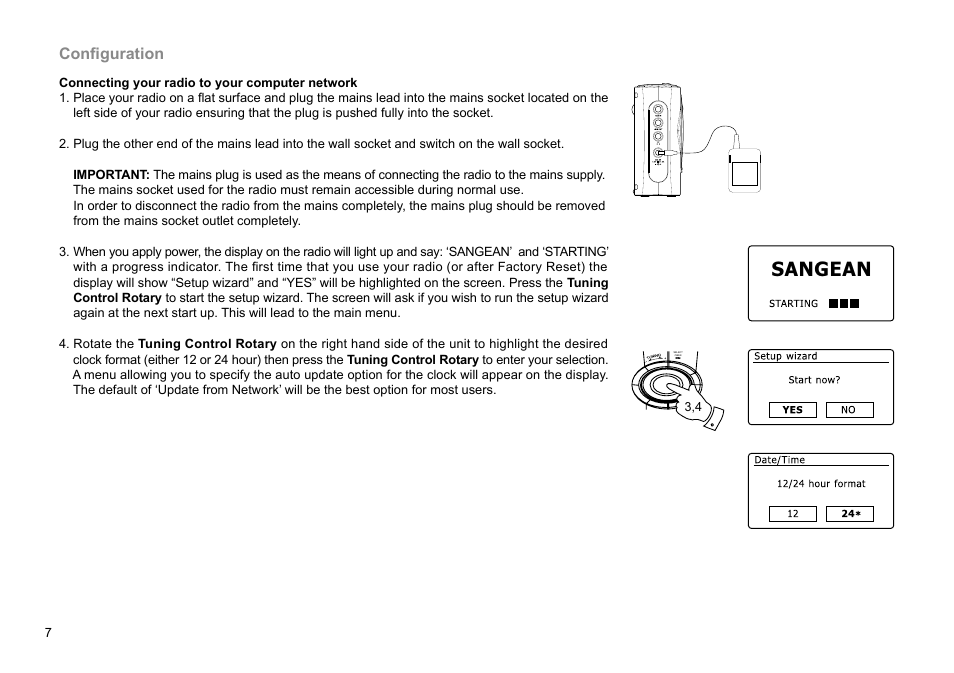 Sangean, Configuration | Sangean WFR-28D (R2) User Manual | Page 8 / 83