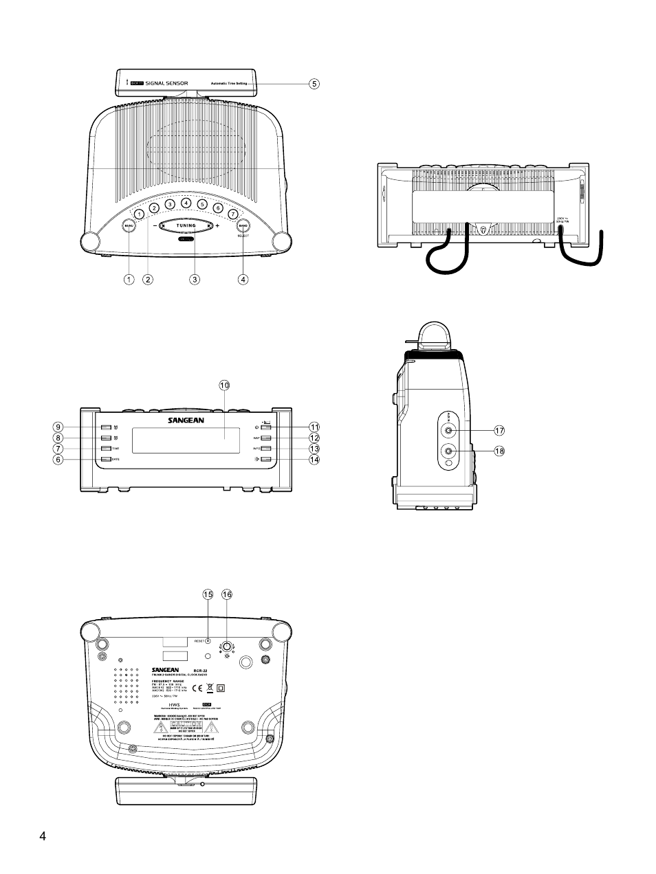 Sangean RCR-22 (R2) User Manual | Page 5 / 25