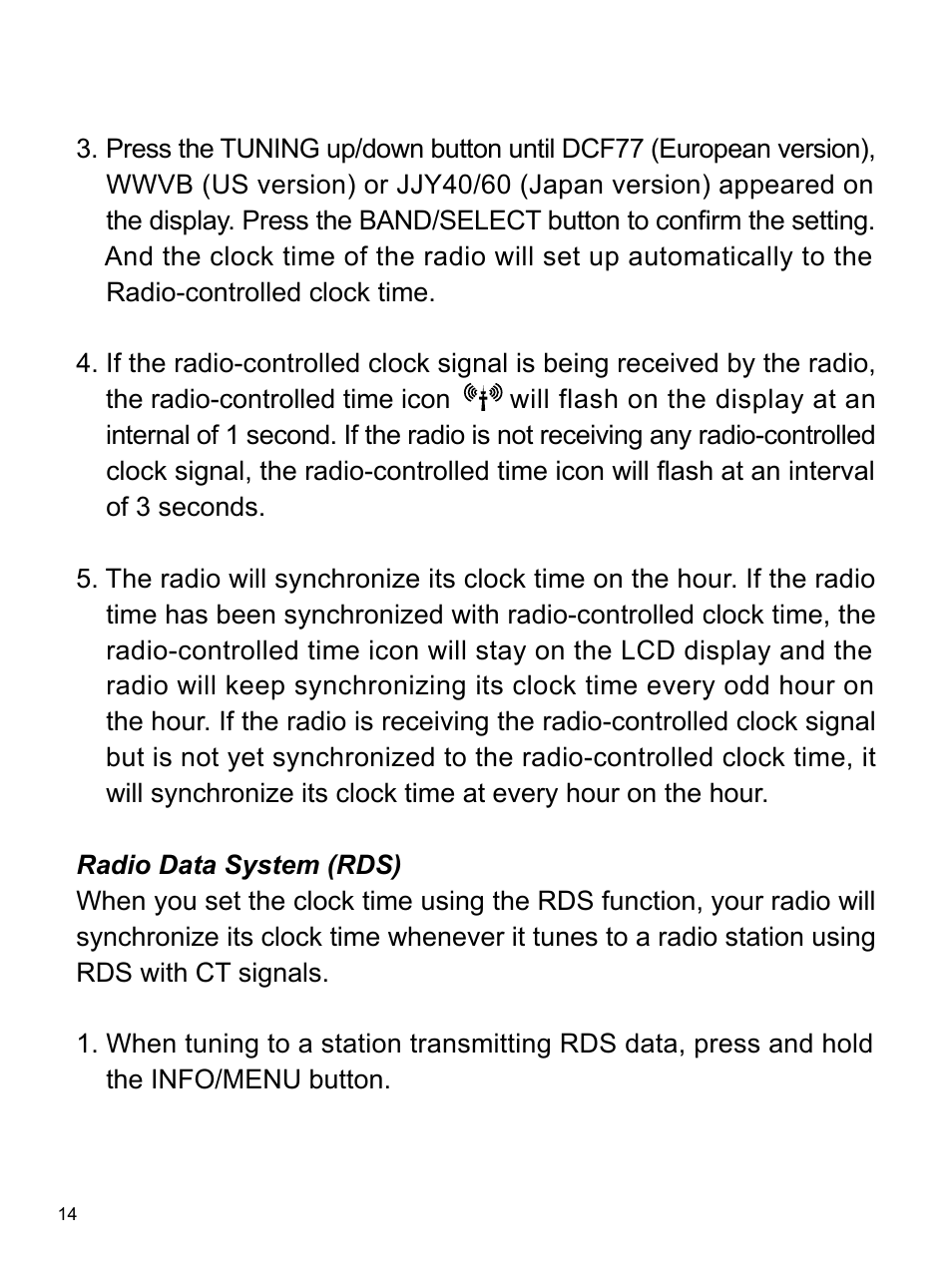 Sangean RCR-3 (R2) User Manual | Page 15 / 24