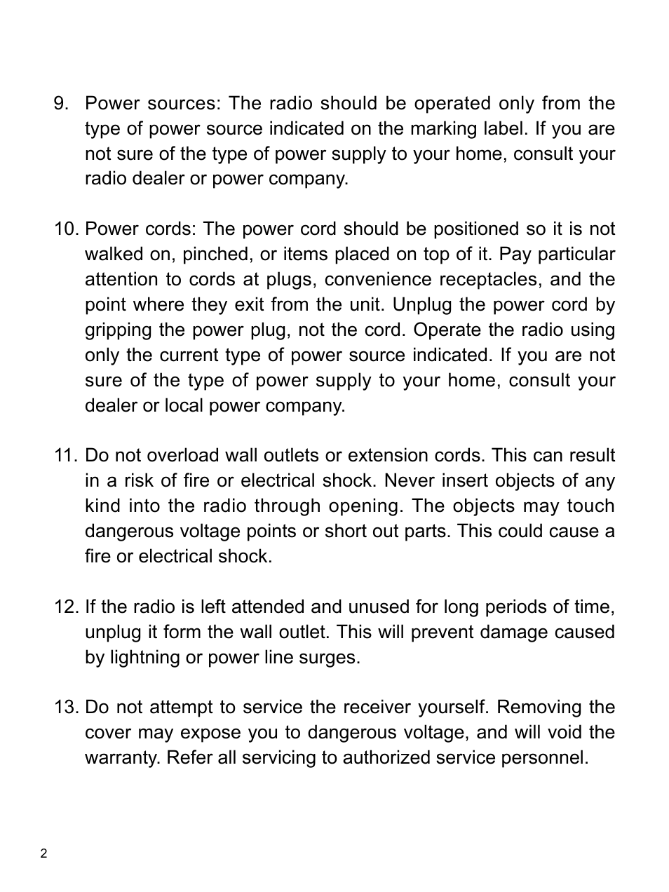Sangean RCR-3 (R2) User Manual | Page 3 / 24