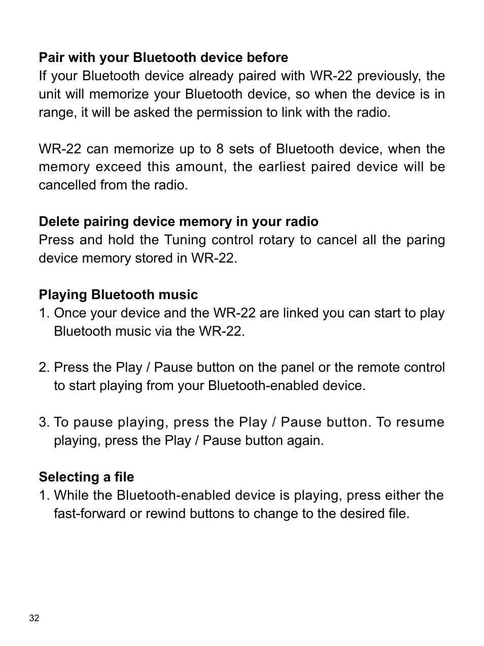 Sangean WR-22 (V1) User Manual | Page 33 / 41