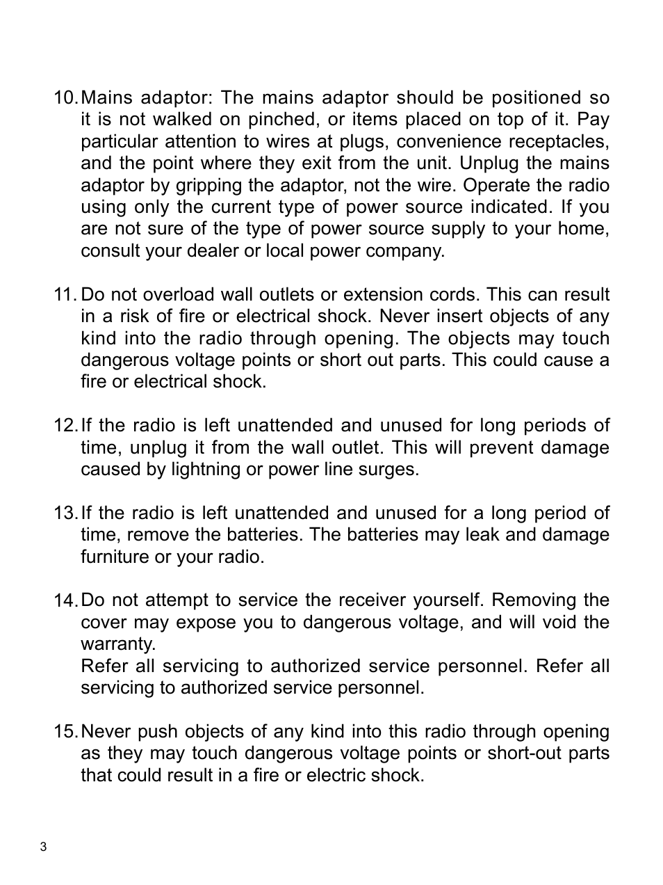 Sangean PR-D14USB (R1) User Manual | Page 4 / 23