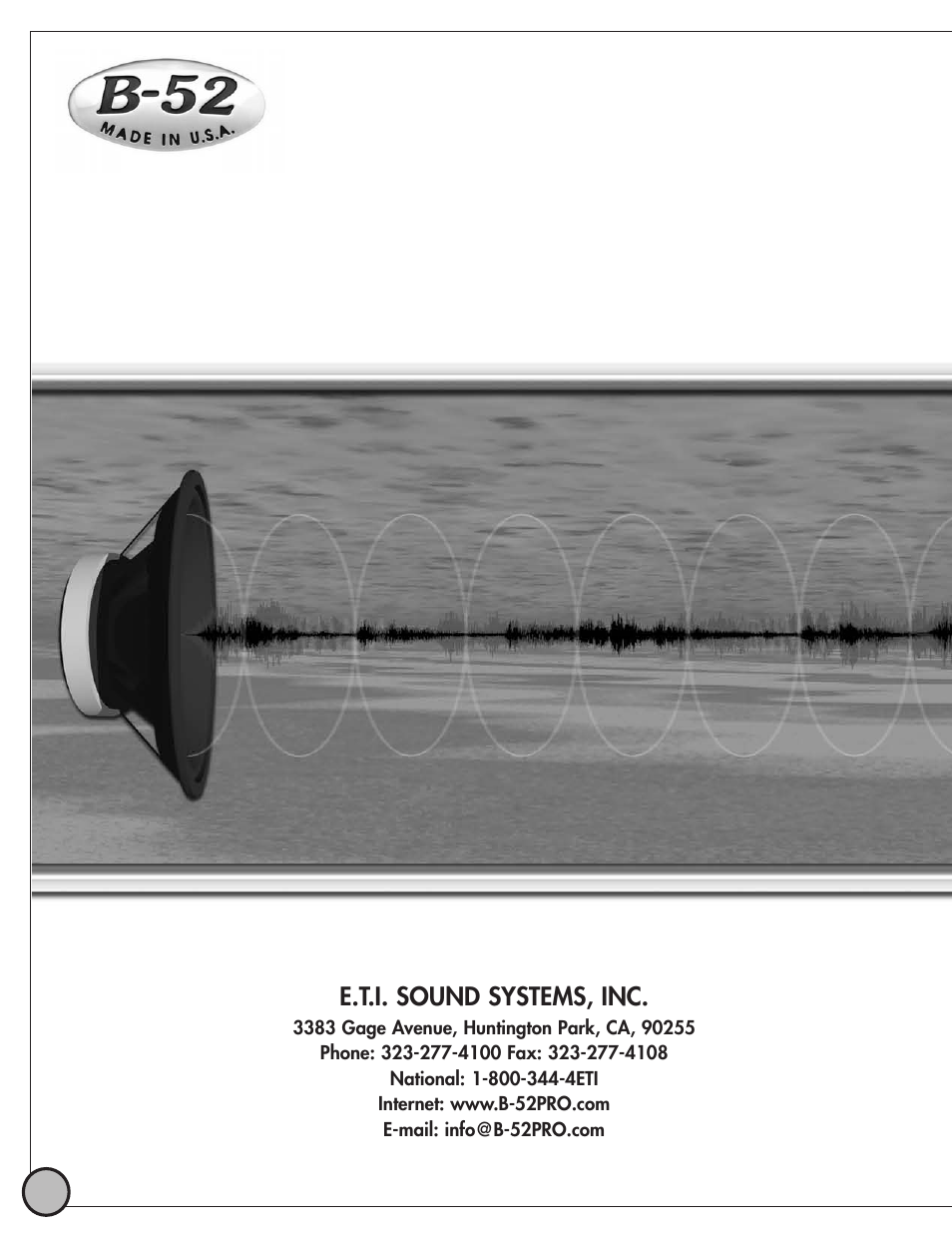 E.t.i. sound systems, inc | ETI Sound Systems, INC LX18A V2 User Manual | Page 8 / 8