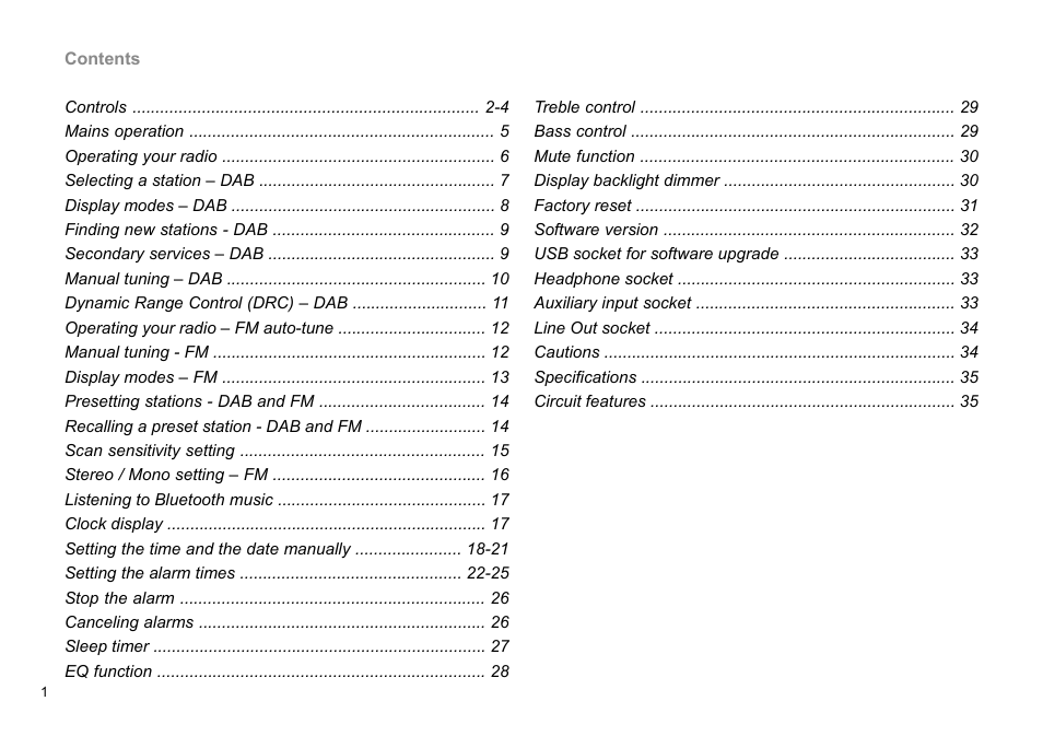 Sangean DDR-31BT (V1) User Manual | Page 2 / 36