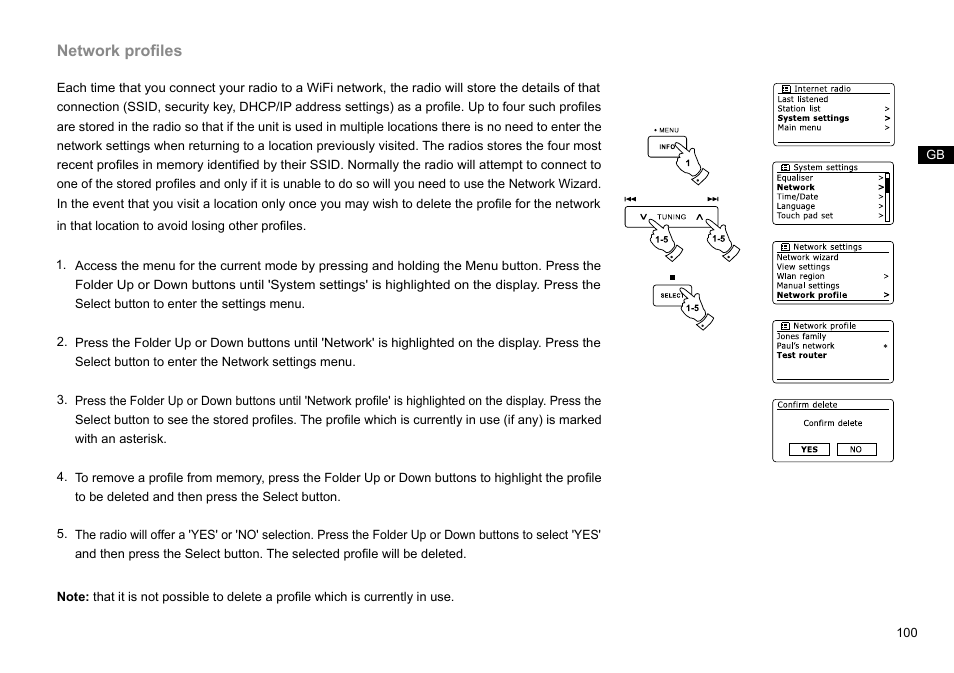 Network profiles | Sangean DDR-63+ (R1) User Manual | Page 101 / 107