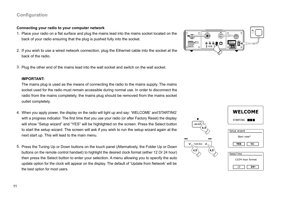 Configuration | Sangean DDR-63+ (R1) User Manual | Page 12 / 107