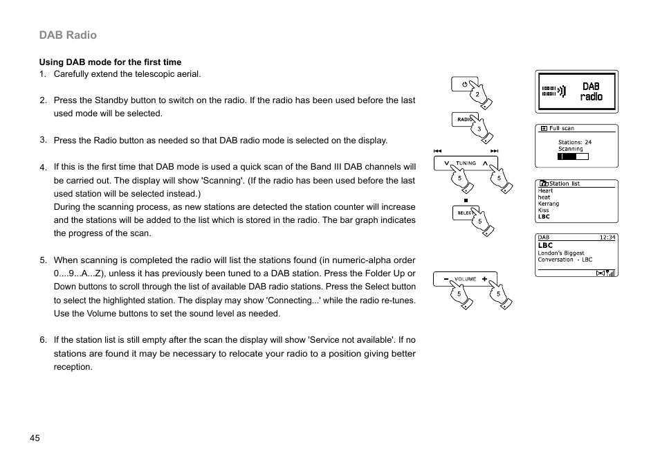 Dab radio | Sangean DDR-63+ (R1) User Manual | Page 46 / 107