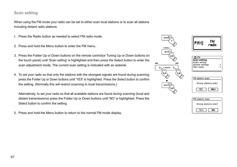 Scan setting | Sangean DDR-63+ (R1) User Manual | Page 58 / 107