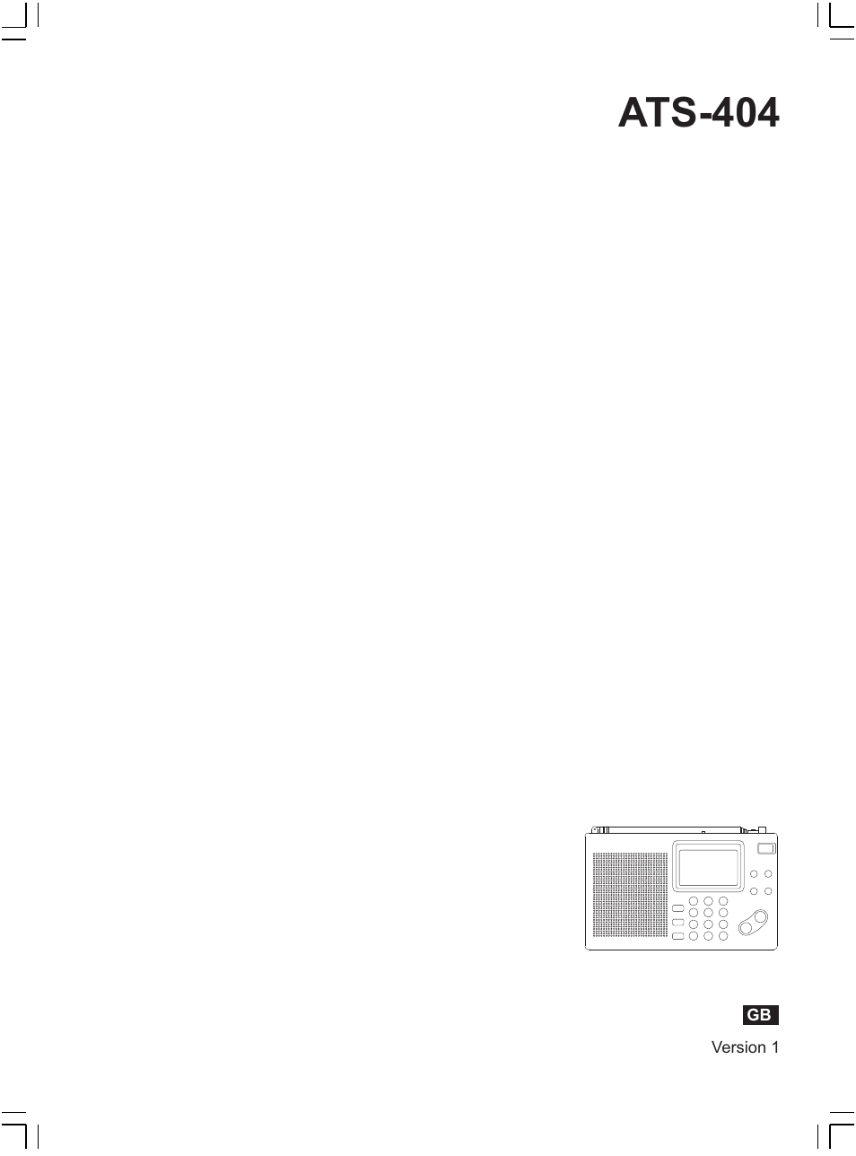 Sangean PAKKET 404 (V1) User Manual | 10 pages