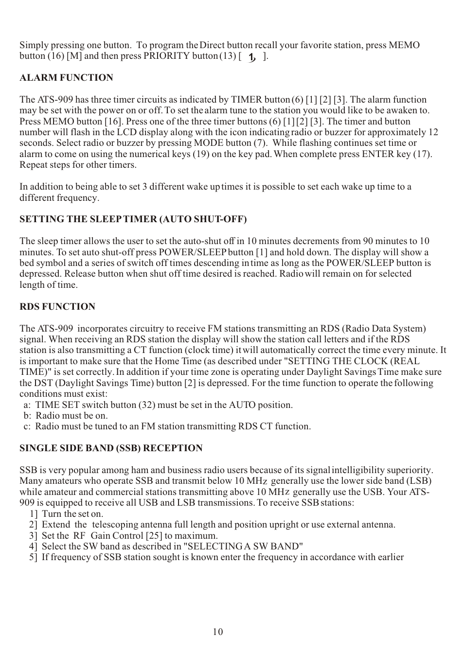 Sangean ATS-909 w (V1) User Manual | Page 11 / 14