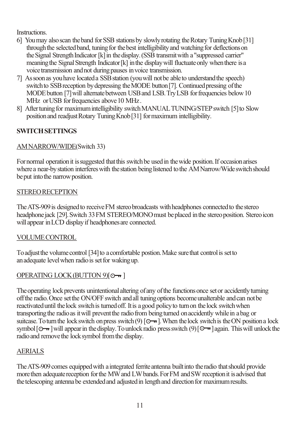 Sangean ATS-909 w (V1) User Manual | Page 12 / 14