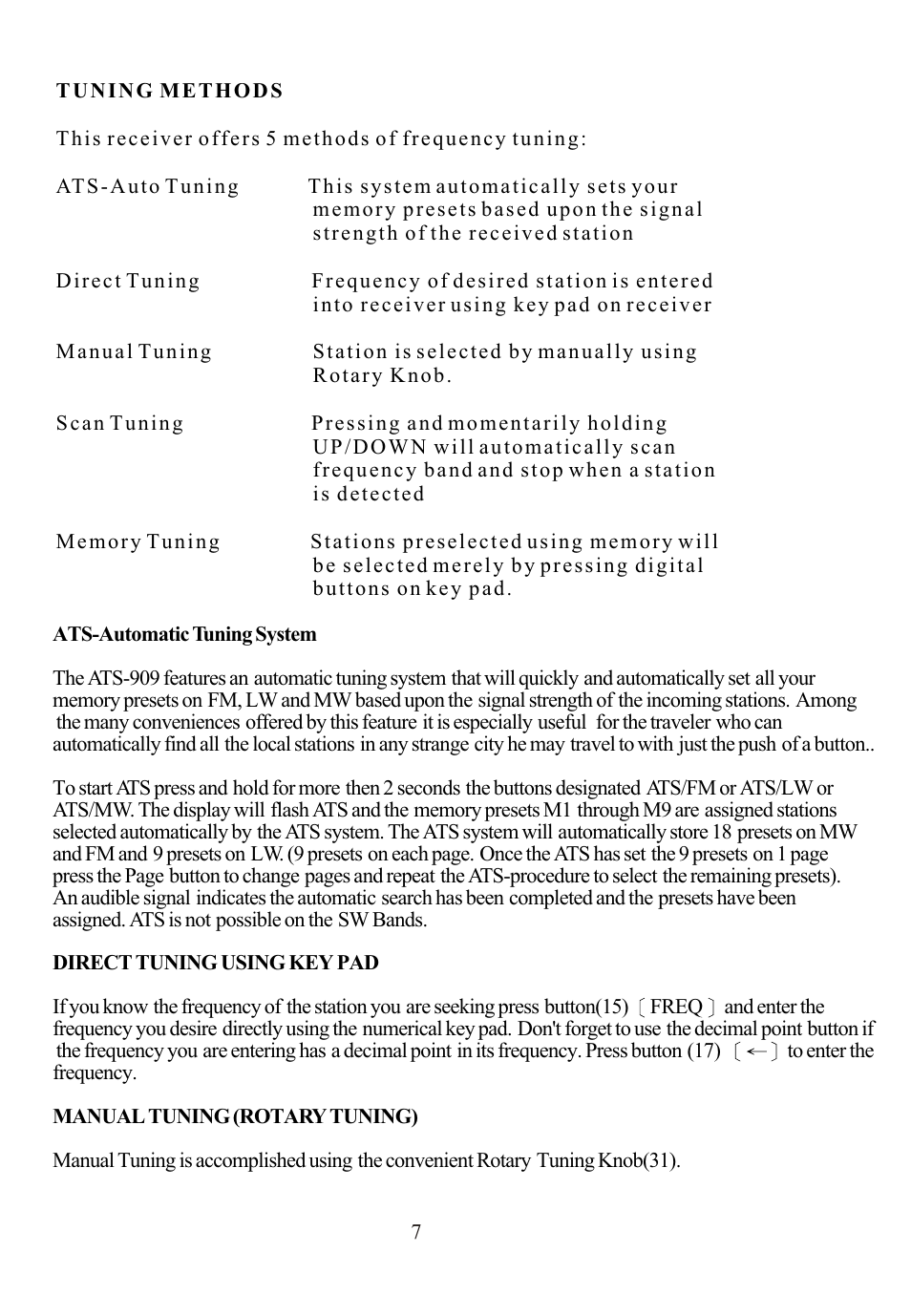 Sangean ATS-909 w (V1) User Manual | Page 8 / 14