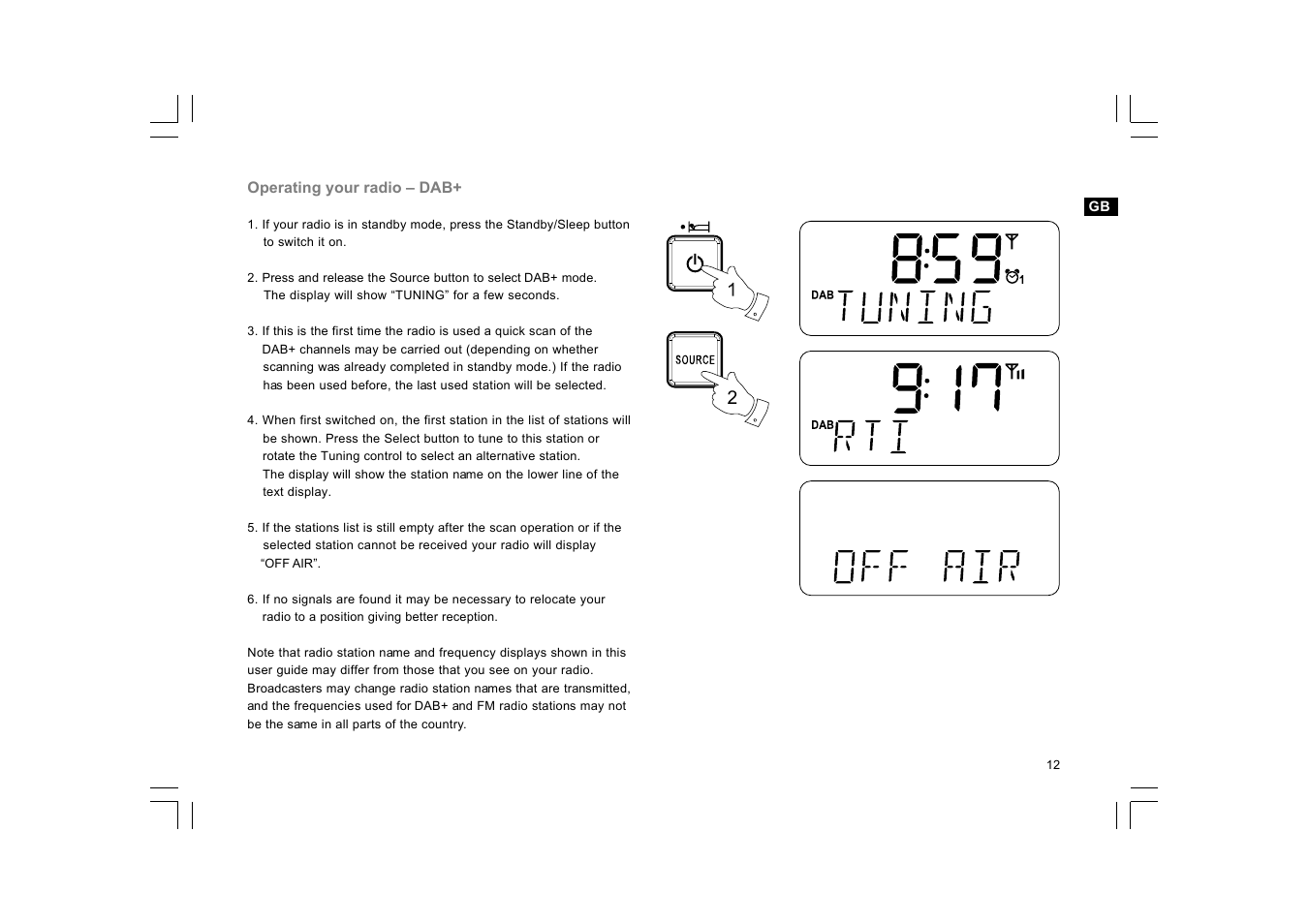 Sangean DCR-10 (R1) User Manual | Page 13 / 58