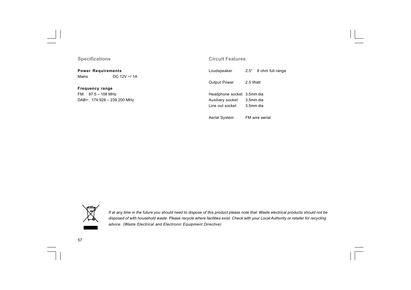 Sangean DCR-10 (R1) User Manual | Page 58 / 58