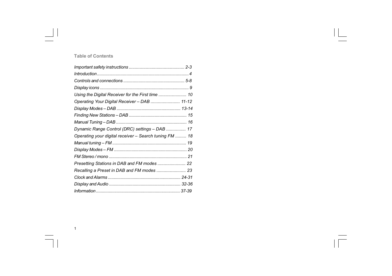 Sangean DCR-200 (R1) User Manual | Page 2 / 40