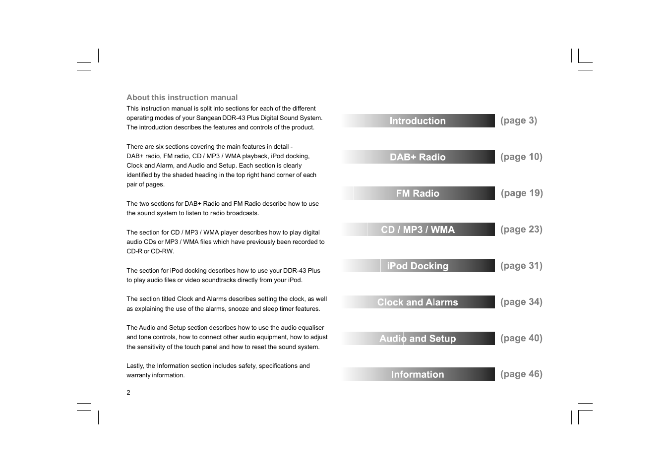 Sangean DDR-43+ (R1) User Manual | Page 4 / 49